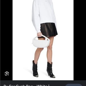 BY FAR WHITE CUSH LEATHER SHOULDER BAG NEVER WORN